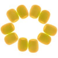 MagiDeal 10 Piezas Mini Bonnette Micro Anti Viento de Espuma Parabrisas Portada Micro Tie - Amarillo